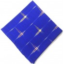 Dark Blue I - 12" IKAT PRINT - 100% Cotton Unisex Men Women Pocket Square Handkerchief Hanky